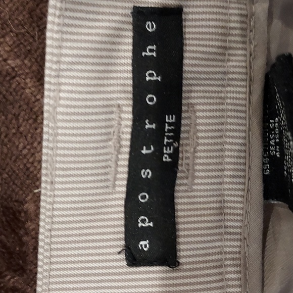 apostrophe Pettit  Beige and Cream Hairline Stripped Fully Lined Skirt Size 16P - Picture 7 of 8